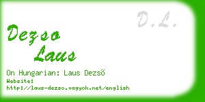 dezso laus business card